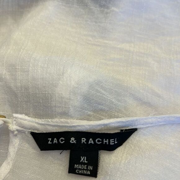 Zac & Rachel white sleeveless crocheted blouse Size XL EUC - Picture 8 of 10